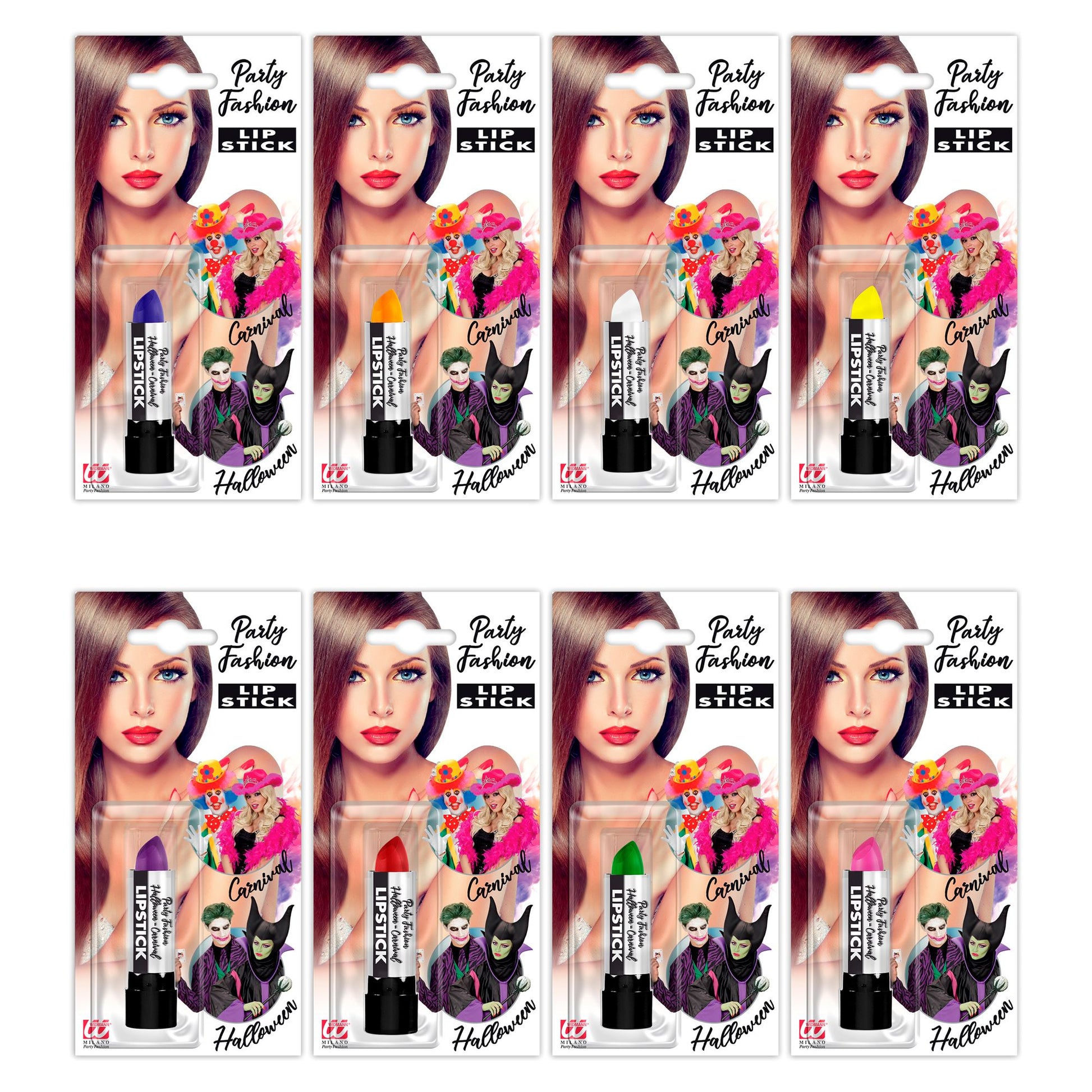 "LIPPENSTIFT" - 6 ml - sort. in 8 Farben: rot, orange, gelb, grün, violett, rosa, weiß – Vorderansicht
