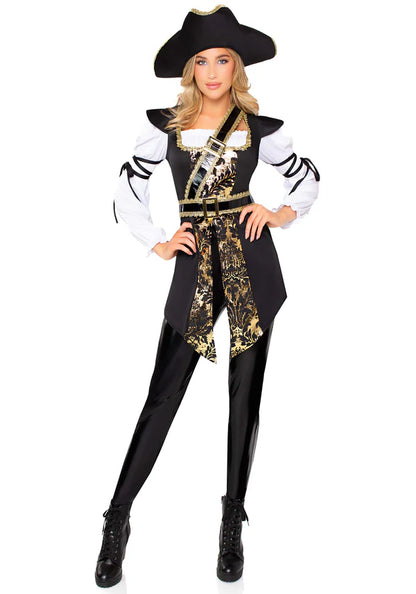Leg Avenue Piraten Babe Damenkostüm Schwarz-Weiss – Verpackung