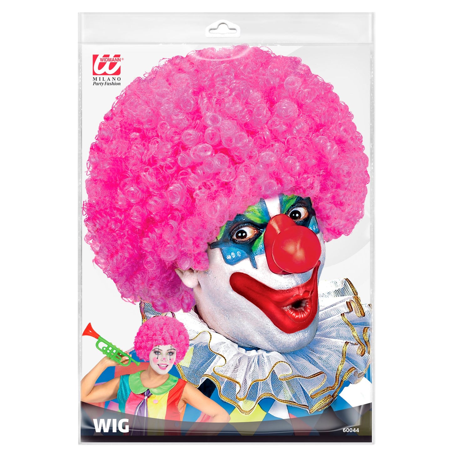 "LOCKIGE PERÜCKE" pink - in Polybag – Detailansicht