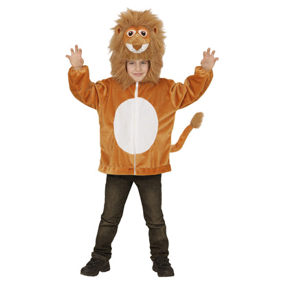 "LÖWE SOFT PLÜSCHKOSTÜM" (Jacke mit Kapuze) – Vorderansicht