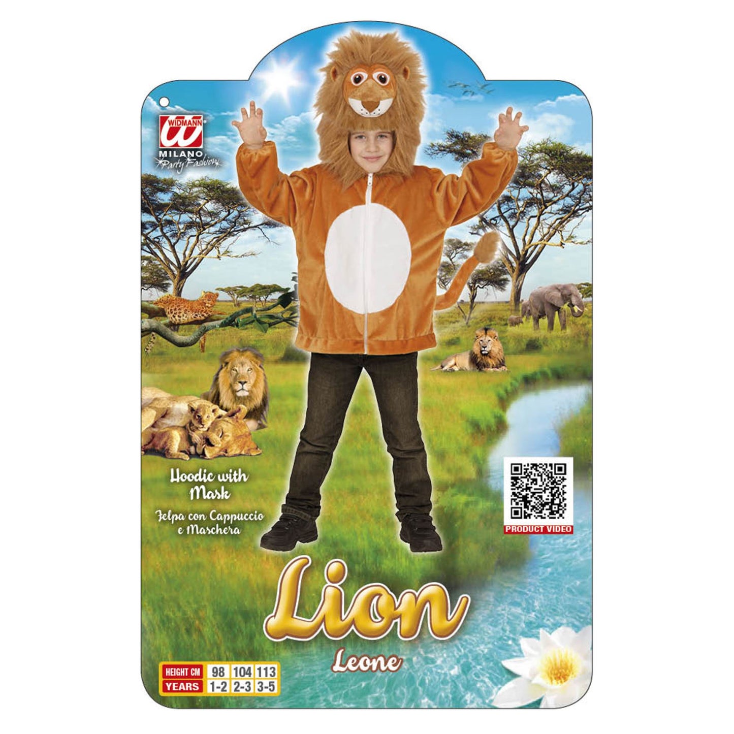"LÖWE SOFT PLÜSCHKOSTÜM" (Jacke mit Kapuze) – Detailansicht
