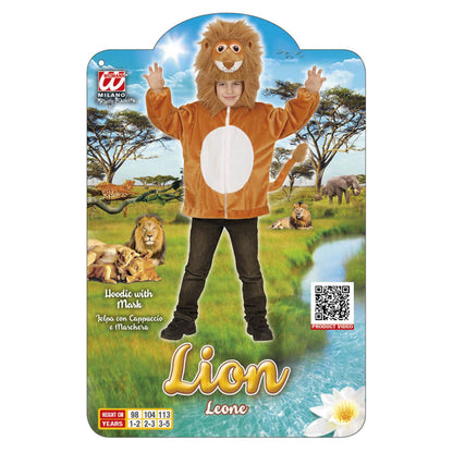 "LÖWE SOFT PLÜSCHKOSTÜM" (Jacke mit Kapuze) – Detailansicht