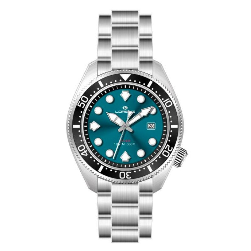 LORENZ 26169LL Date - Armbanduhr 42 mm Silber