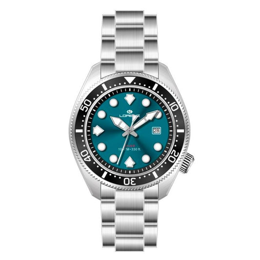 LORENZ 26169LL Date - Armbanduhr 42 mm Silber
