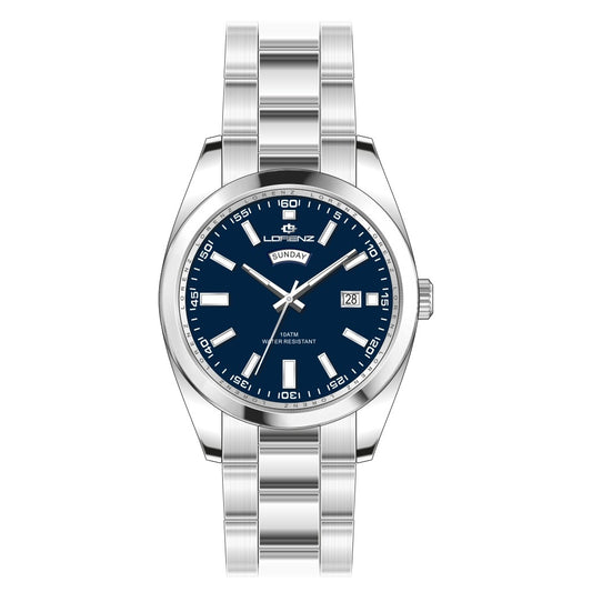 LORENZ 26208BB Date - Armbanduhr 42 mm Silber