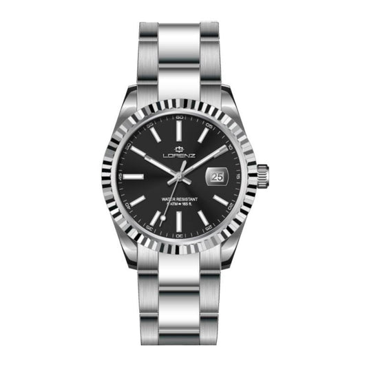 LORENZ 28187BB Date - Armbanduhr 41 mm Silber