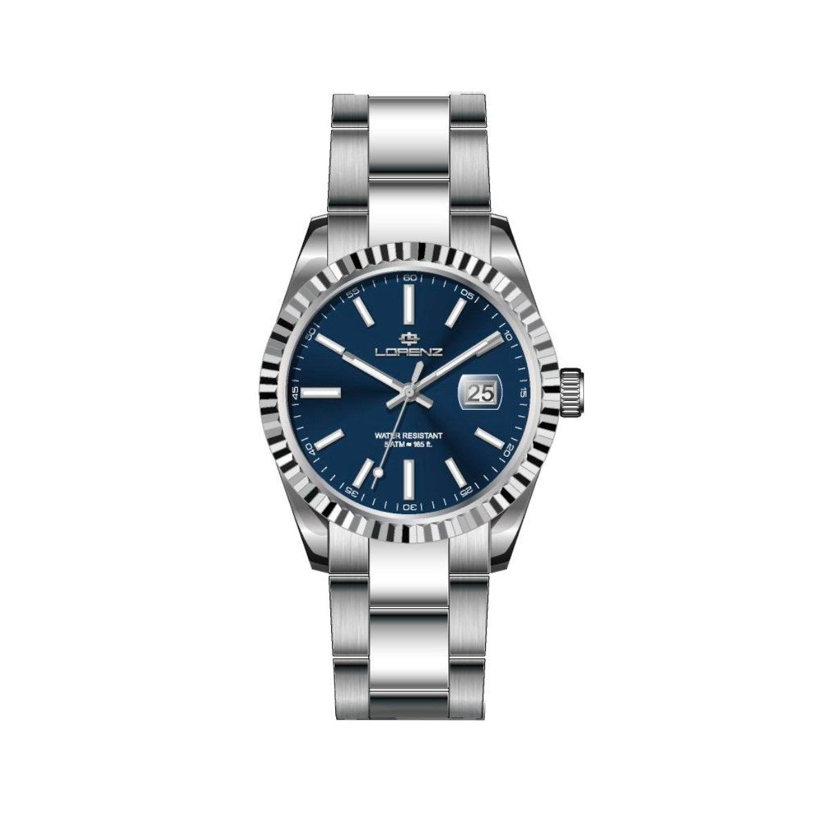 LORENZ 28190BB Date - Armbanduhr 32 mm Silber