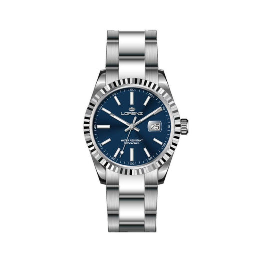 LORENZ 28190BB Date - Armbanduhr 32 mm Silber