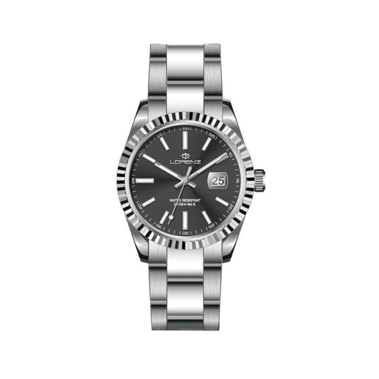 LORENZ 28190CC Date - Armbanduhr 32 mm Silber