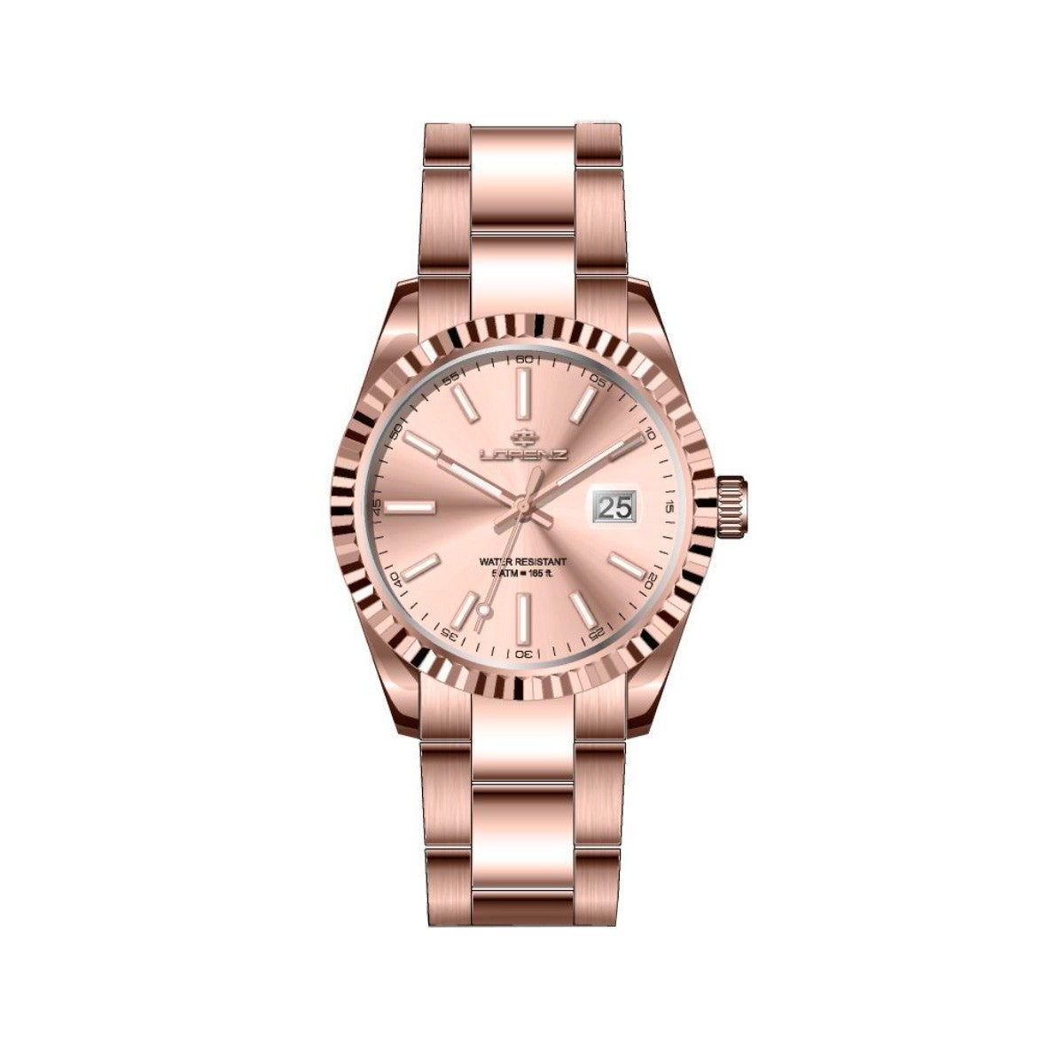 LORENZ 28190GG Date - Armbanduhr 32 mm Silber