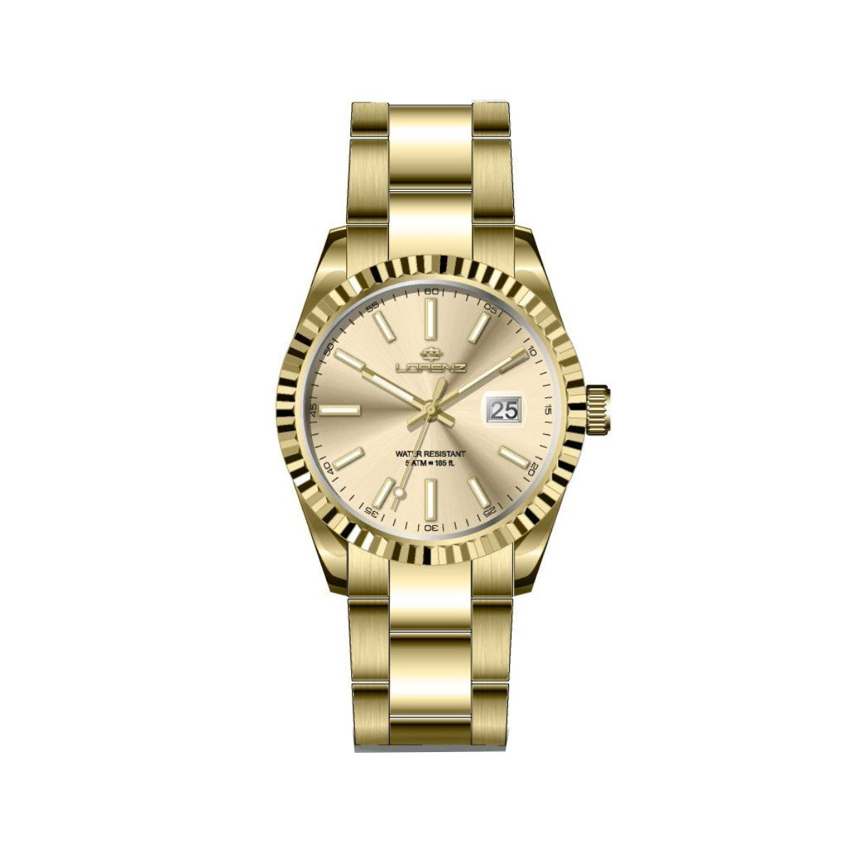 LORENZ 28190HH Date - Armbanduhr 32 mm Silber