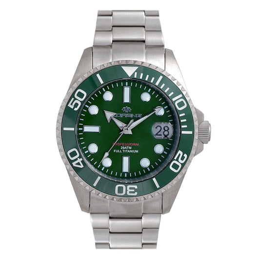 LORENZ TITANIO DIVER GREEN AUTOMATIC Special Pack 030212CC Armbanduhr 42 mm Grün