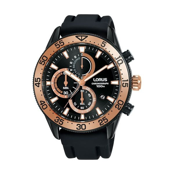 LORUS RM339FX9 Chronograph Armbanduhr 45 mm Schwarz