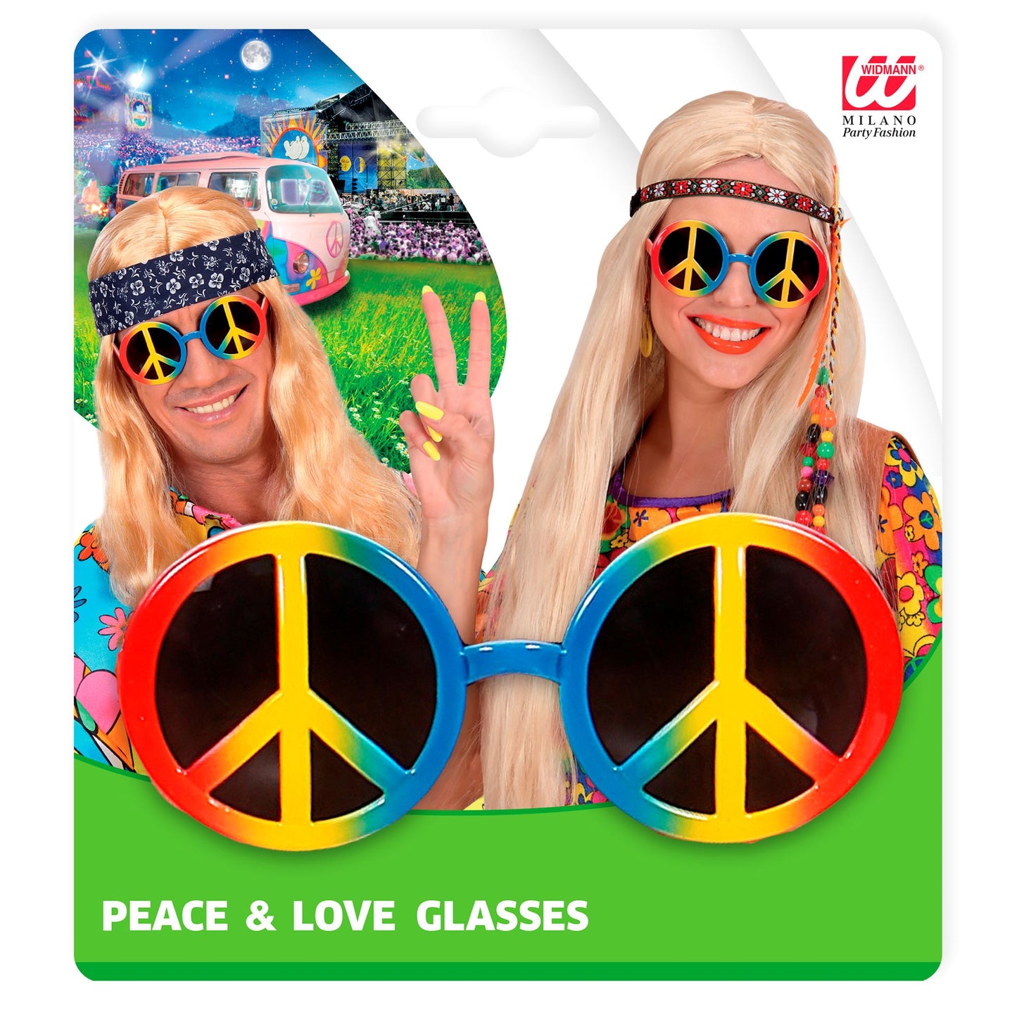 "LOVE & PEACE BRILLE" multicolor – Detailansicht