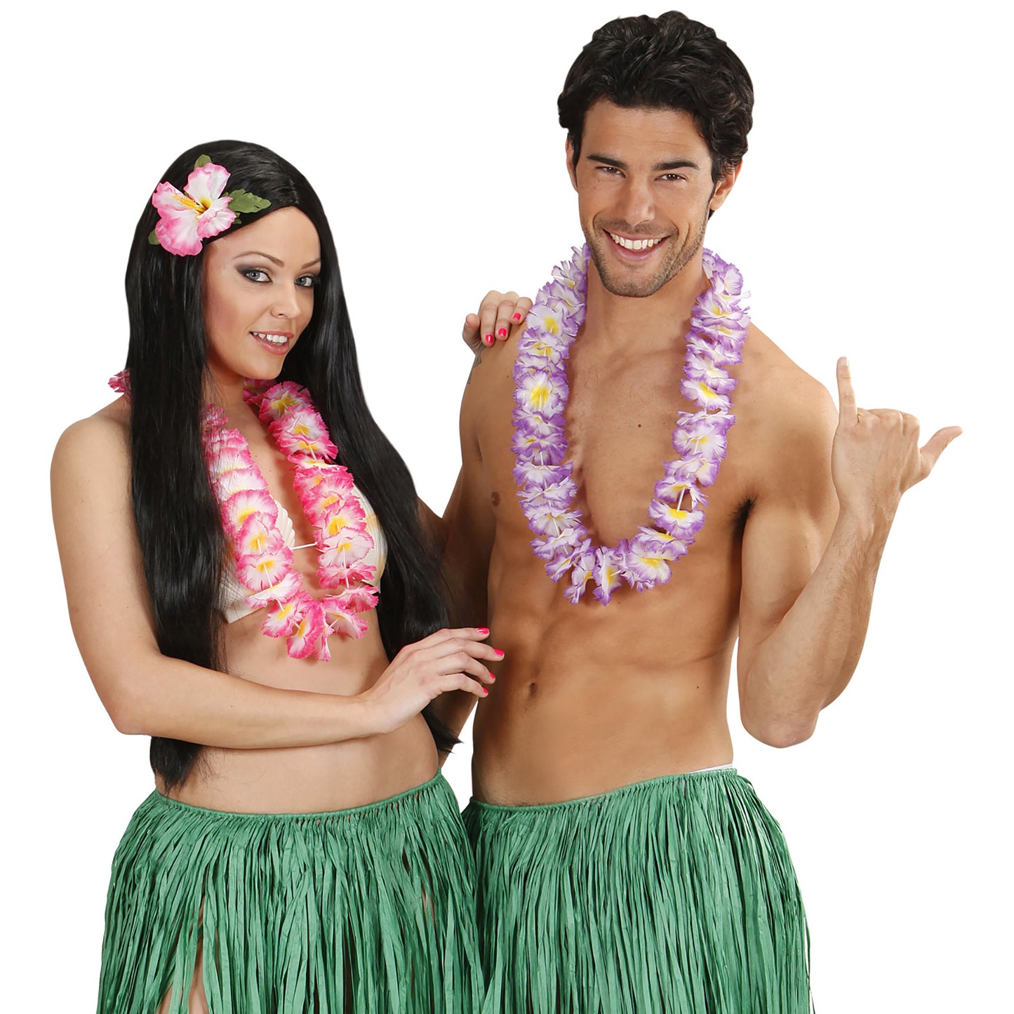 "LUAU HAWAIIANISCHE HALSKETTE" 4 Farbe sort – Ansicht 3