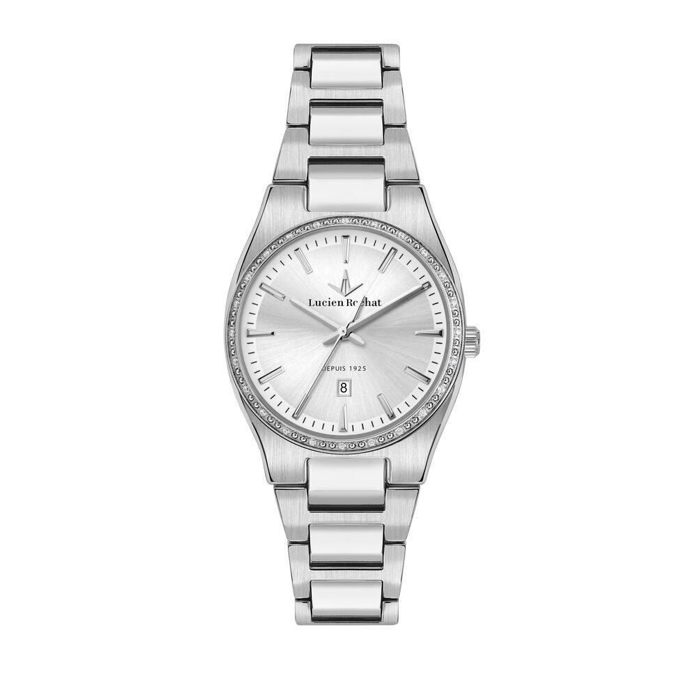 LUCIEN ROCHAT Only Time Damen Armbanduhr 34 mm Silber 925 – Detailansicht