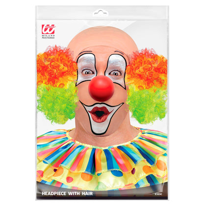 "LUXUS CLOWNGLATZE MIT LOCKIGEN BUNTEN HAAREN" – Detailansicht