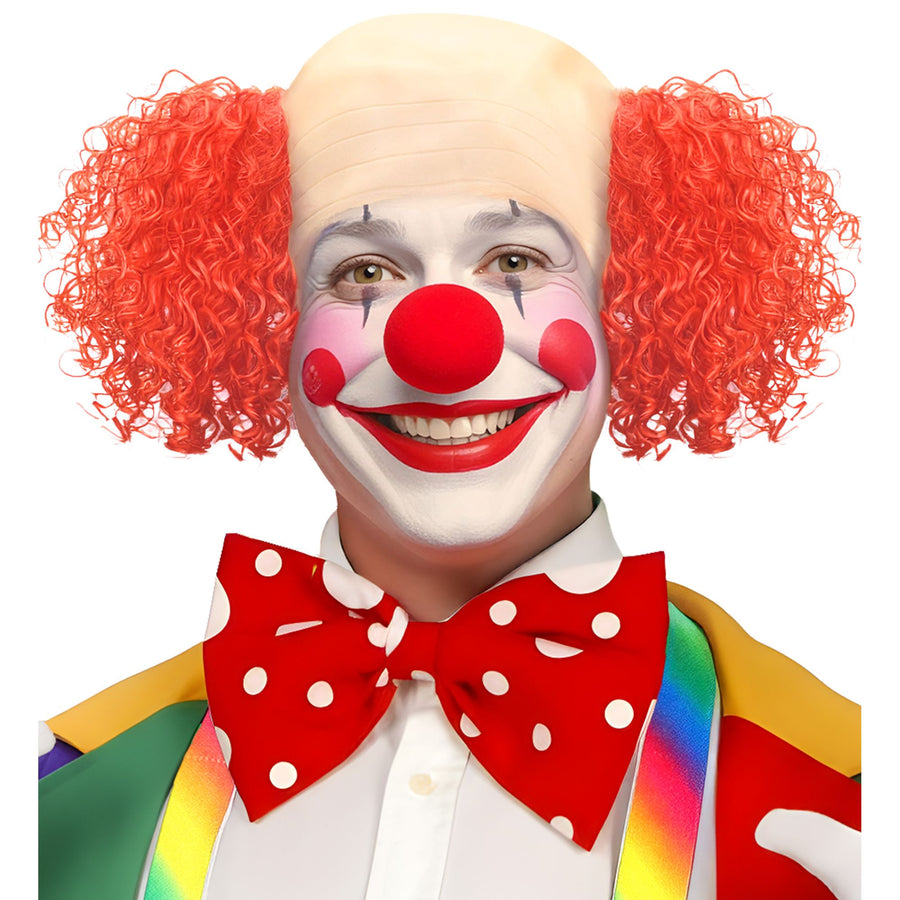 "LUXUS CLOWNGLATZE MIT LOCKIGEN ROTEN HAAREN" – Vorderansicht