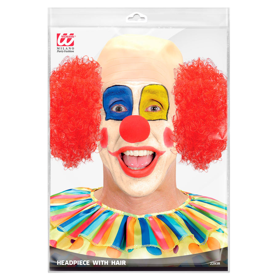 "LUXUS CLOWNGLATZE MIT LOCKIGEN ROTEN HAAREN" – Detailansicht