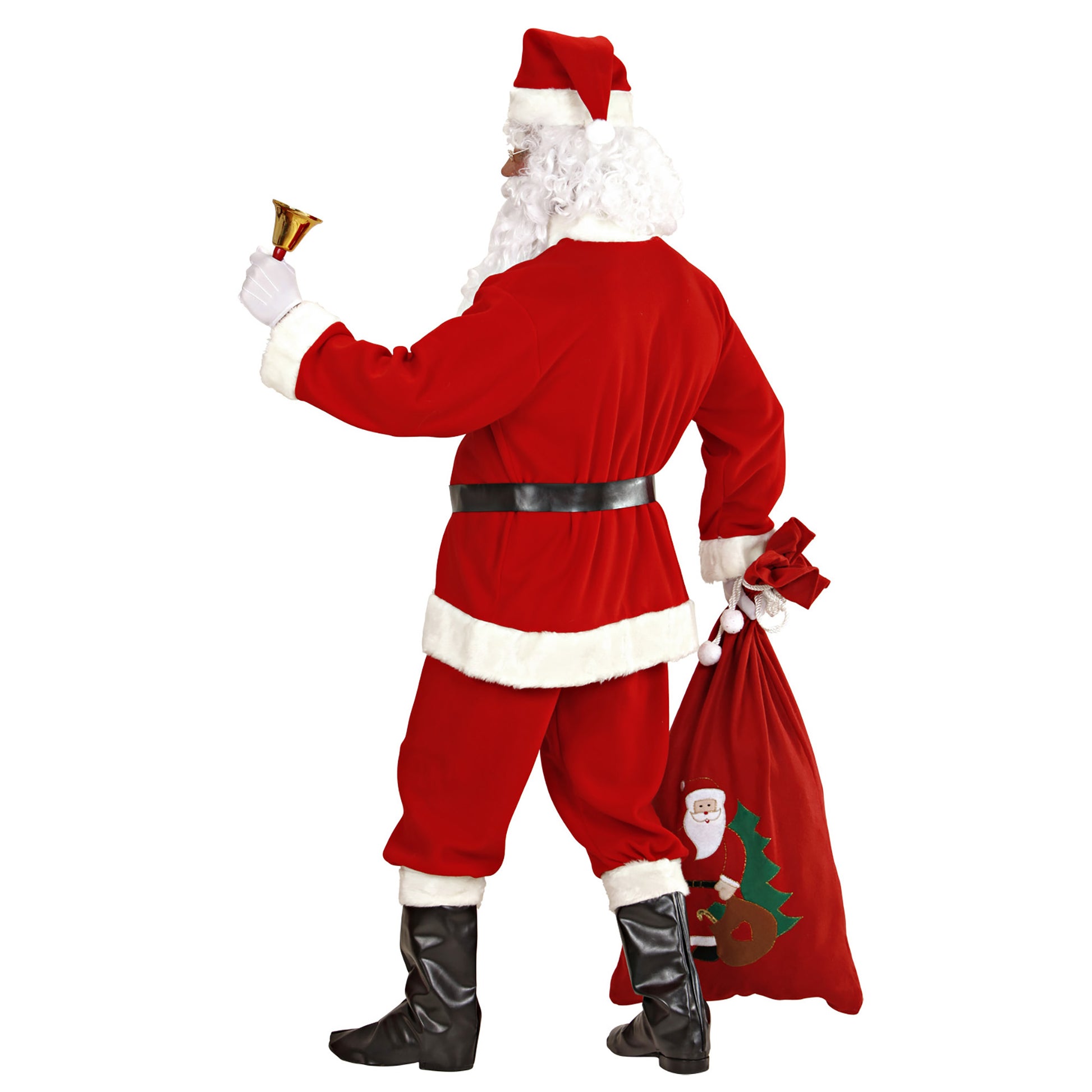 "LUXUS WEIHNACHTSMANN" (Kasack, Hose, Gürtel, Hut, Stiefelüberzieher,Perücke, Bart mit Schnurrbart, Augenbrauen) – Ansicht 3