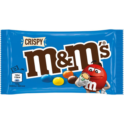 M&M´s M&M'S Crispy Milchschokolade Knusperreis 24×36 g Thekendisplay