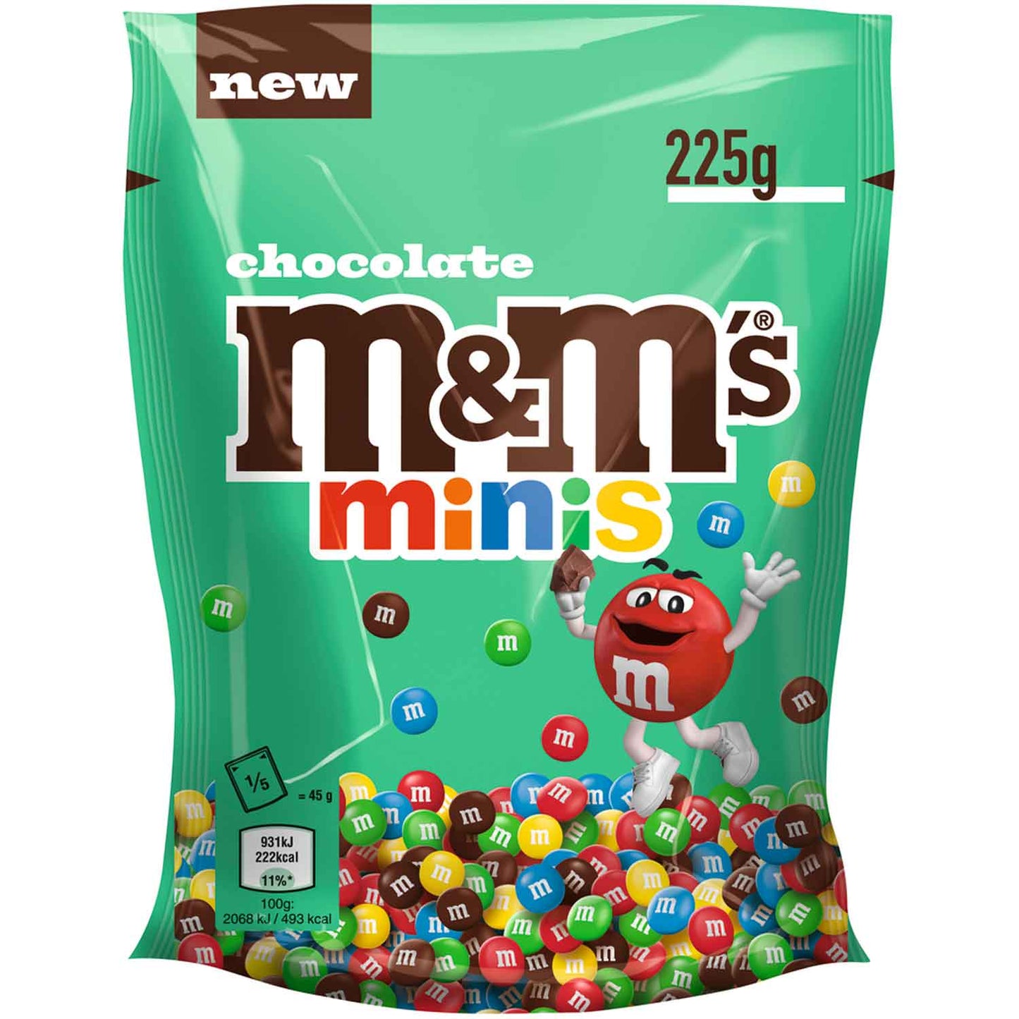 M&M´s M&M'S Chocolate Minis 225g - bunte Schokolinsen mit Milchschokolade
