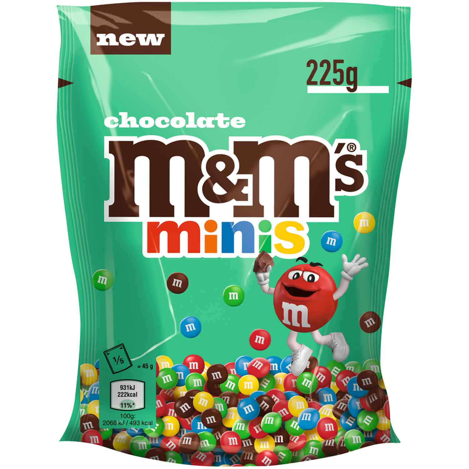 M&M´s M&M'S Chocolate Minis 225g - bunte Schokolinsen mit Milchschokolade