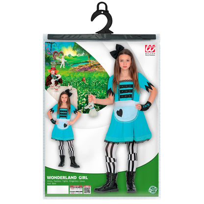 "MÄDCHEN AUS DEM WUNDERLAND" (Kleid, Leggings, fingerlose Handschuhe, Haarschleife) – Ansicht 4