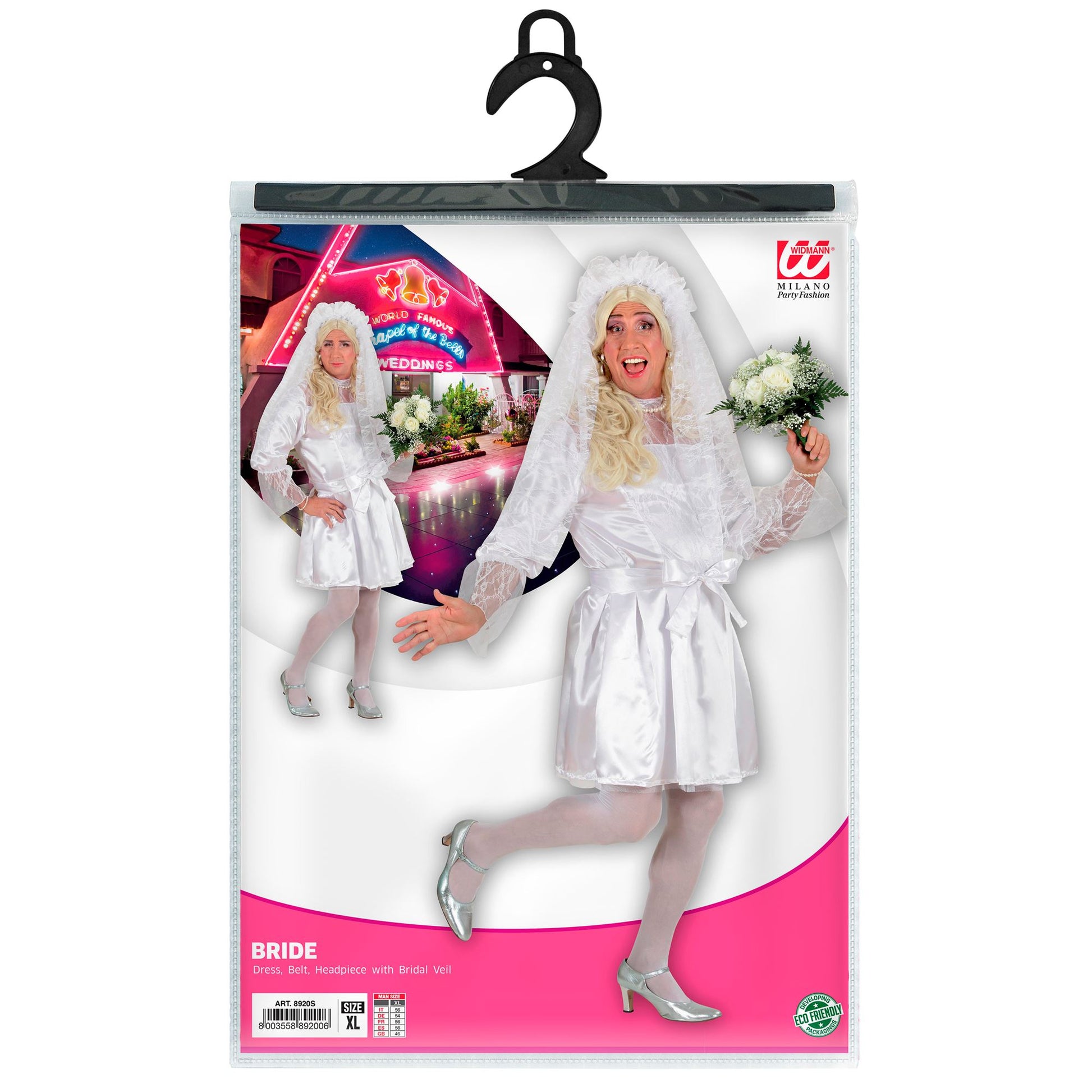 "MÄNNLICHE BRAUT" (Kleid, Gürtel, Kopfbedeckung mit Schleier) – Ansicht 3