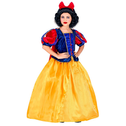 "MÄRCHENPRINZESSIN" (Kleid mit Reifrock, Umhang, Haarschleife) – Vorderansicht