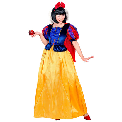 "MÄRCHENPRINZESSIN" (Kleid mit Reifrock, Umhang, Haarschleife) – Vorderansicht