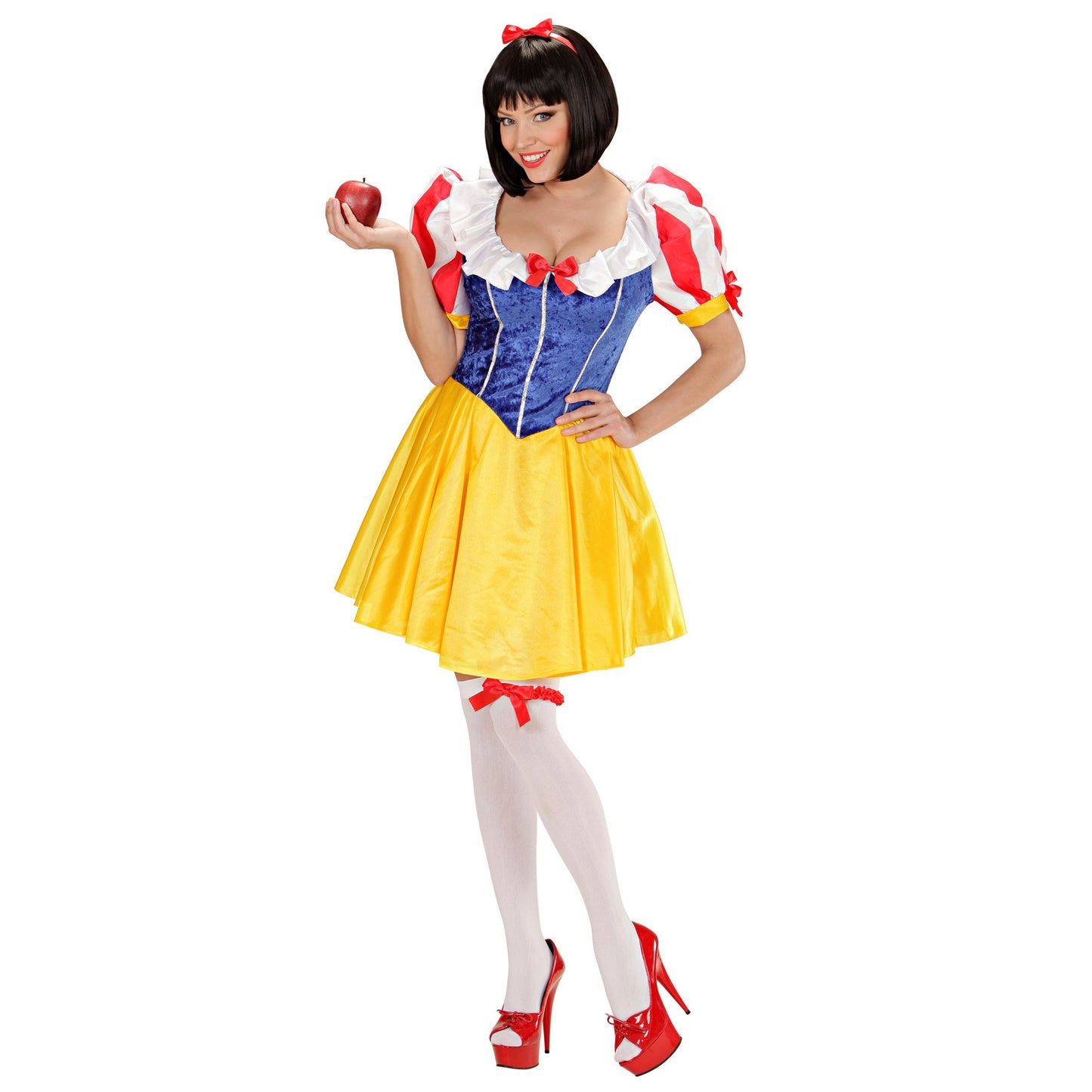 "MÄRCHENPRINZESSIN" (Kleid, Strumpfband, Haarschleife) – Vorderansicht