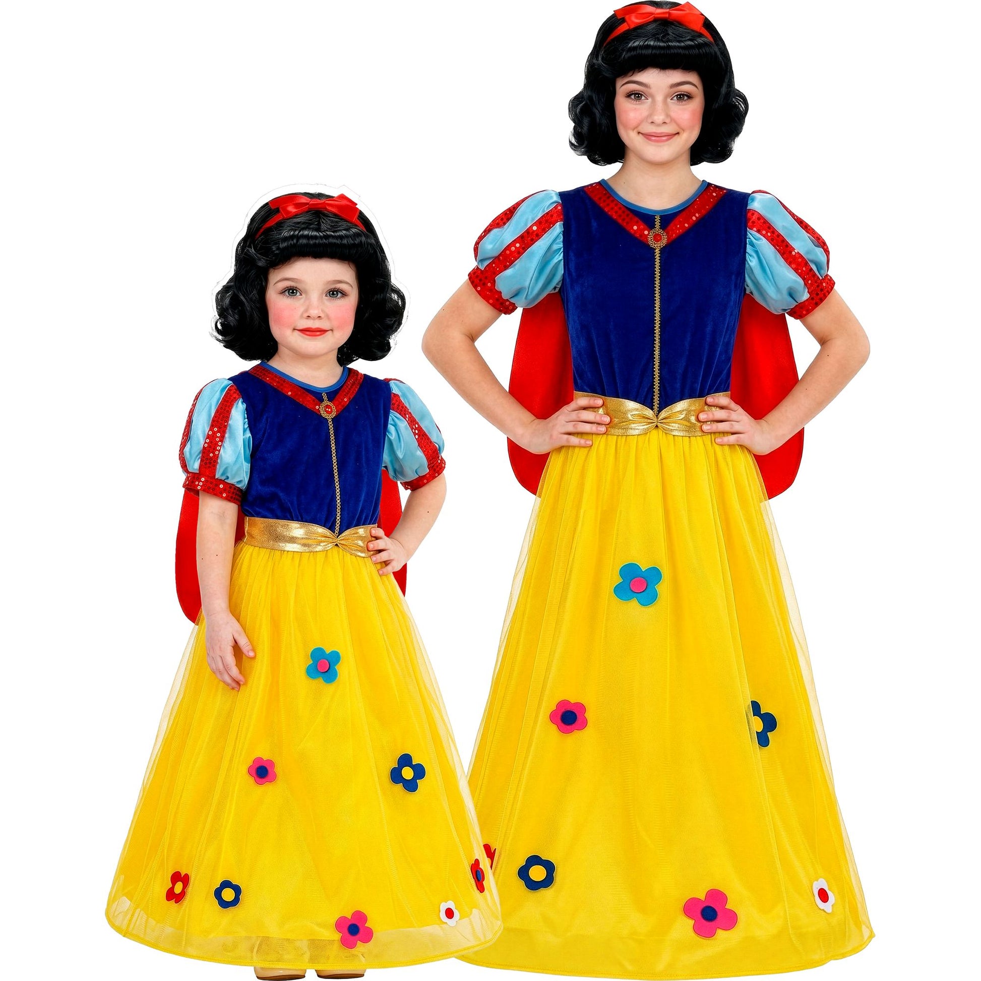 "MÄRCHENPRINZESSIN" (Kleid, Umhang, Gürtel) – Vorderansicht