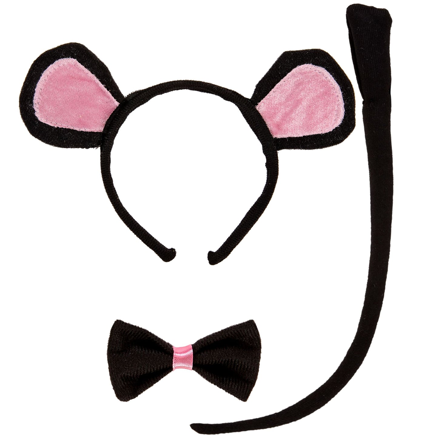 "MÄUSCHEN" Dress- Up- Set (Ohren, Fliege, Schwanz) – Vorderansicht