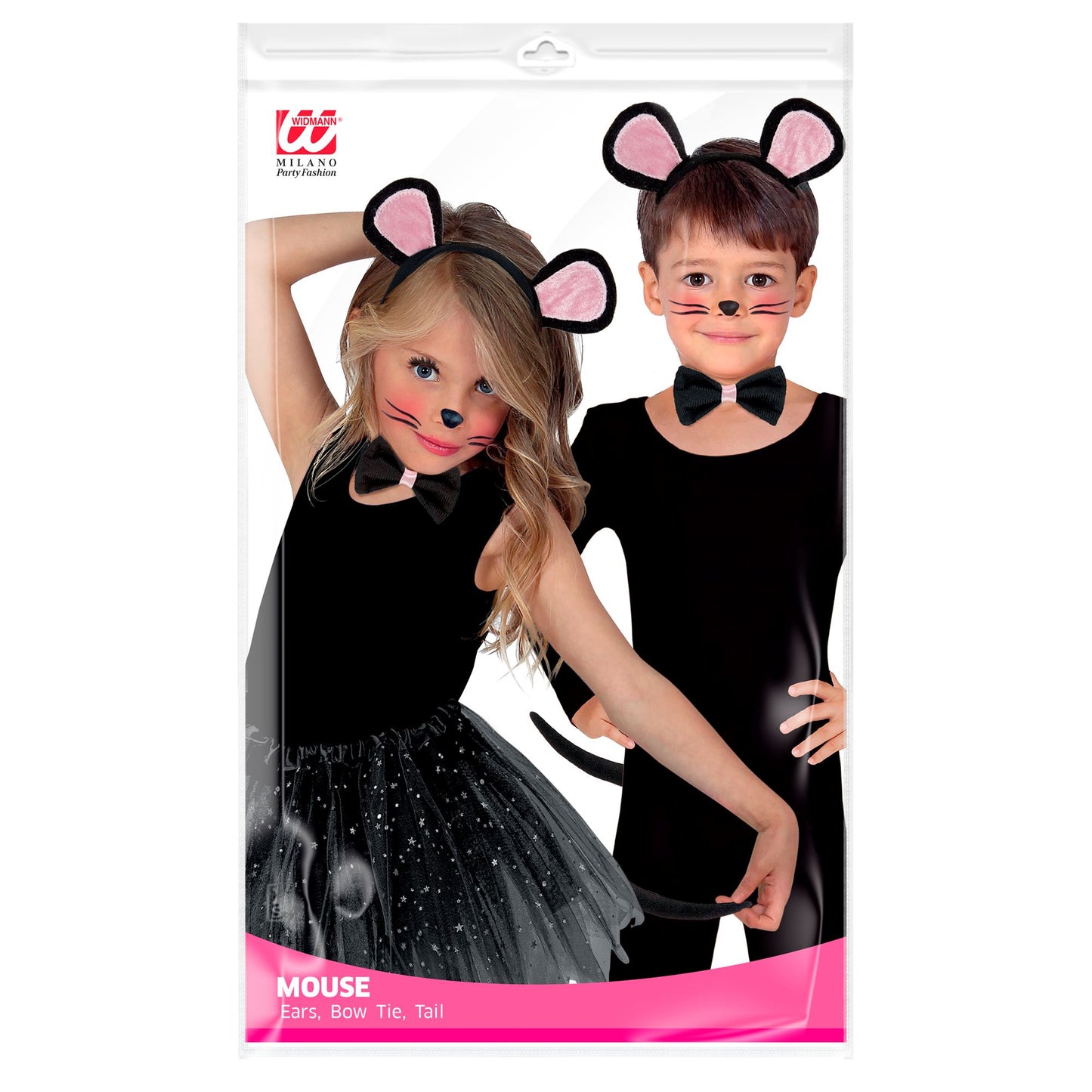 "MÄUSCHEN" Dress- Up- Set (Ohren, Fliege, Schwanz) – Detailansicht
