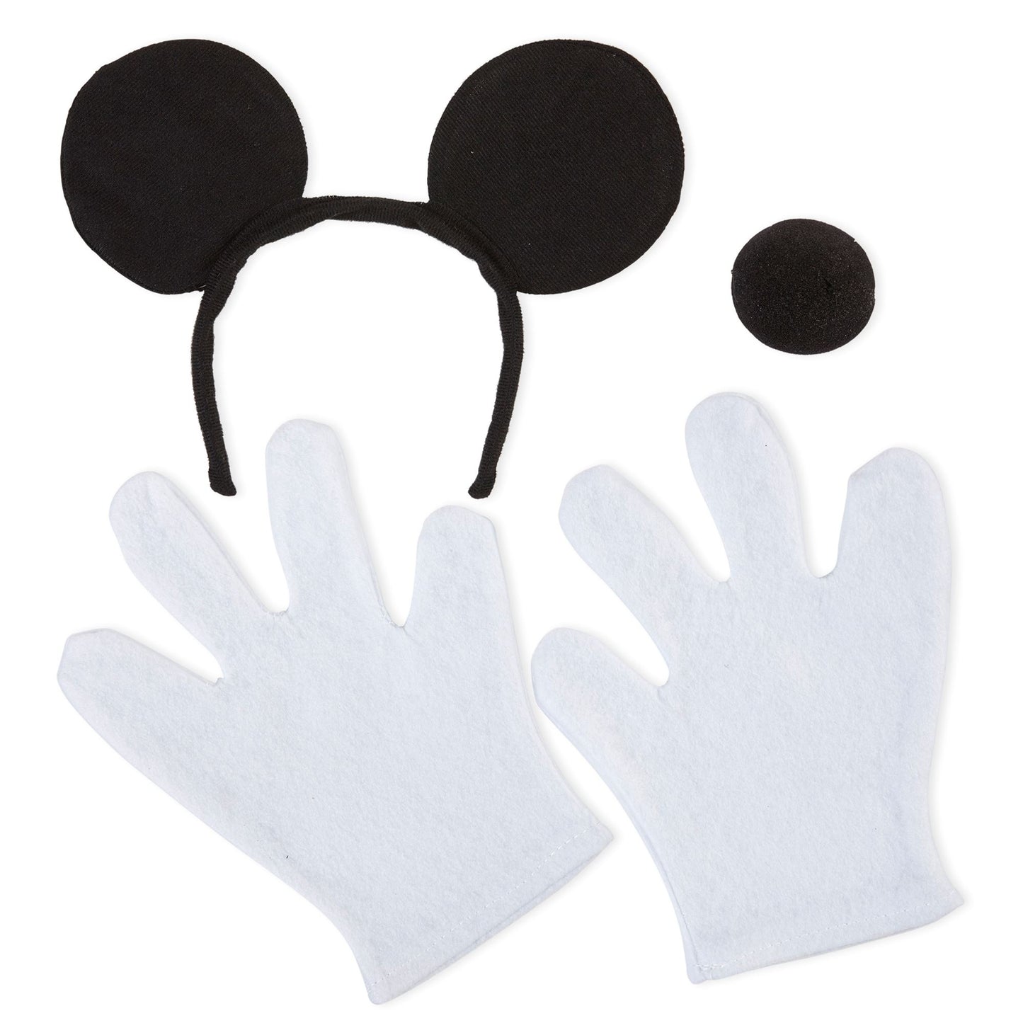 "MÄUSCHEN" Dress- Up- Set (Ohren, Hut, Nase, Handschuhe) – Vorderansicht