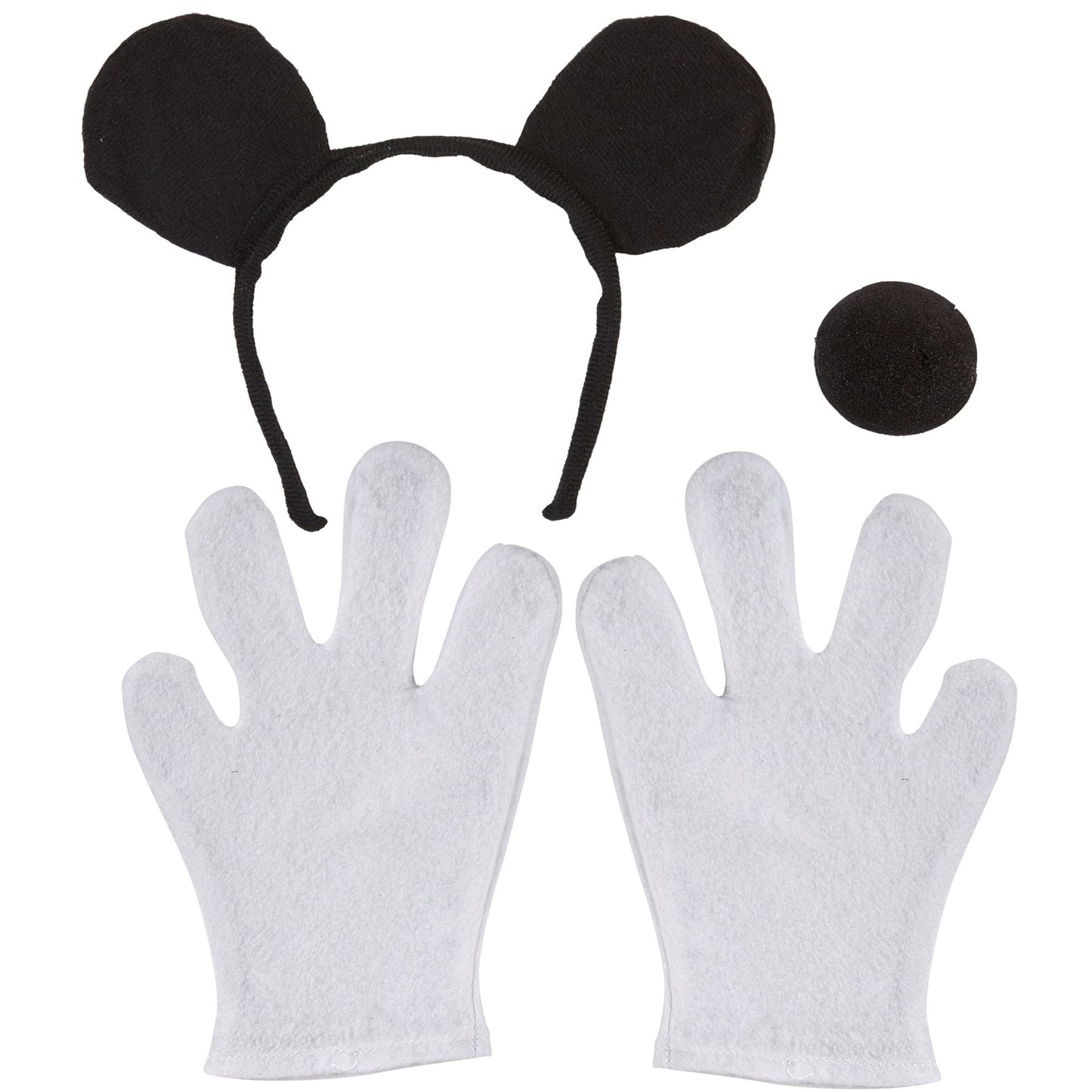"MÄUSCHEN" Dress- Up- Set (Ohren, Nase, Handschuhe) – Vorderansicht