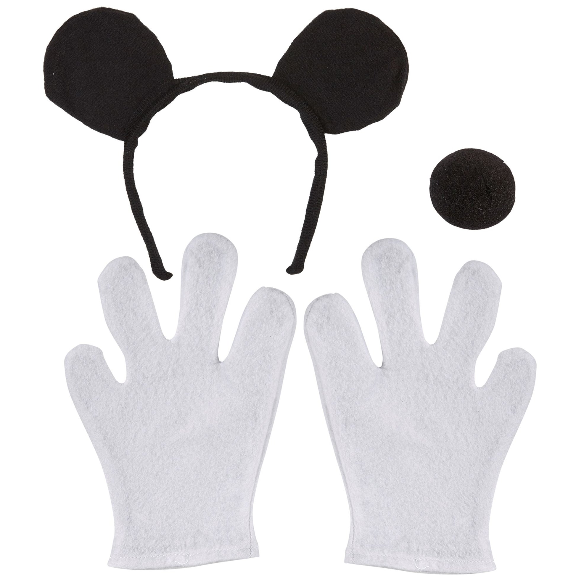 "MÄUSCHEN" Dress- Up- Set (Ohren, Nase, Handschuhe) – Vorderansicht