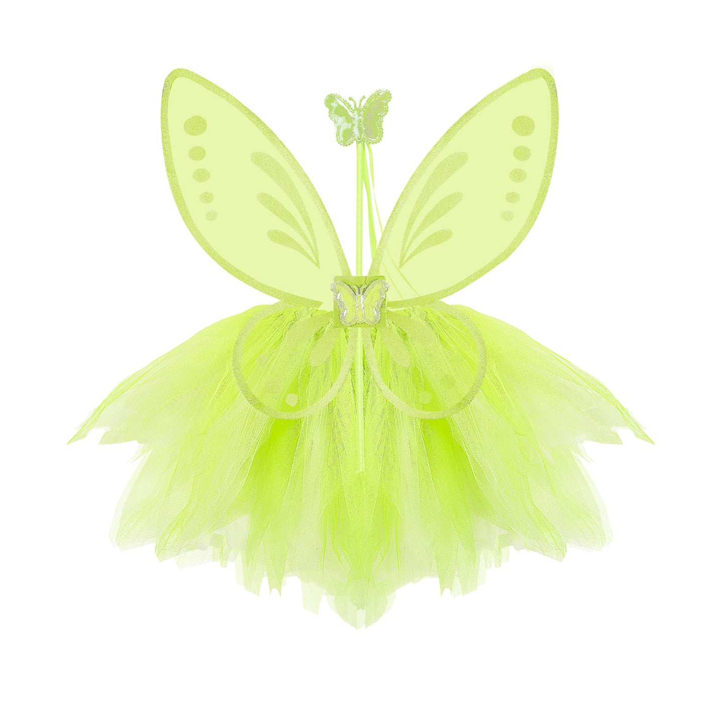 "MAGIC FAIRY" grün (Tutu, Flügel, Feenstab) – Ansicht 3