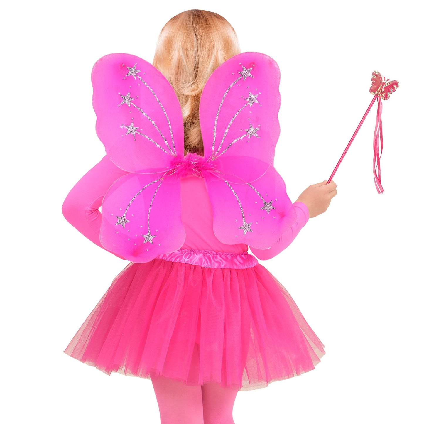 "MAGIC FAIRY" pink (Tutu, Flügel, Feenstab) – Ansicht 3