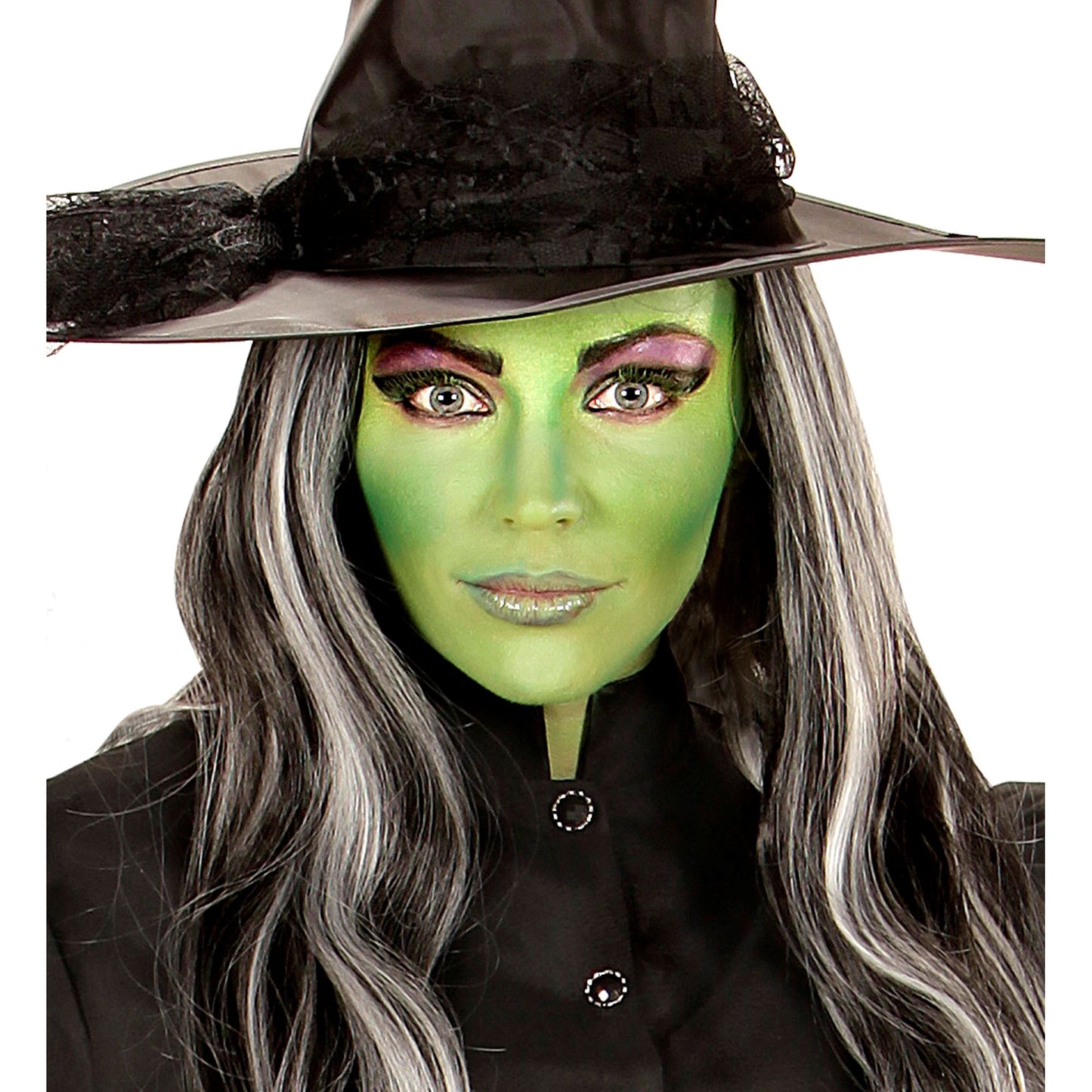 "MAKE UP SET HEXE" (4 Schminkstifte, schwarzes und grünes Make Up in Schale, Pinsel) - Farben in Schale: 12 g, Schminkstifte: 8 g – Ansicht 3