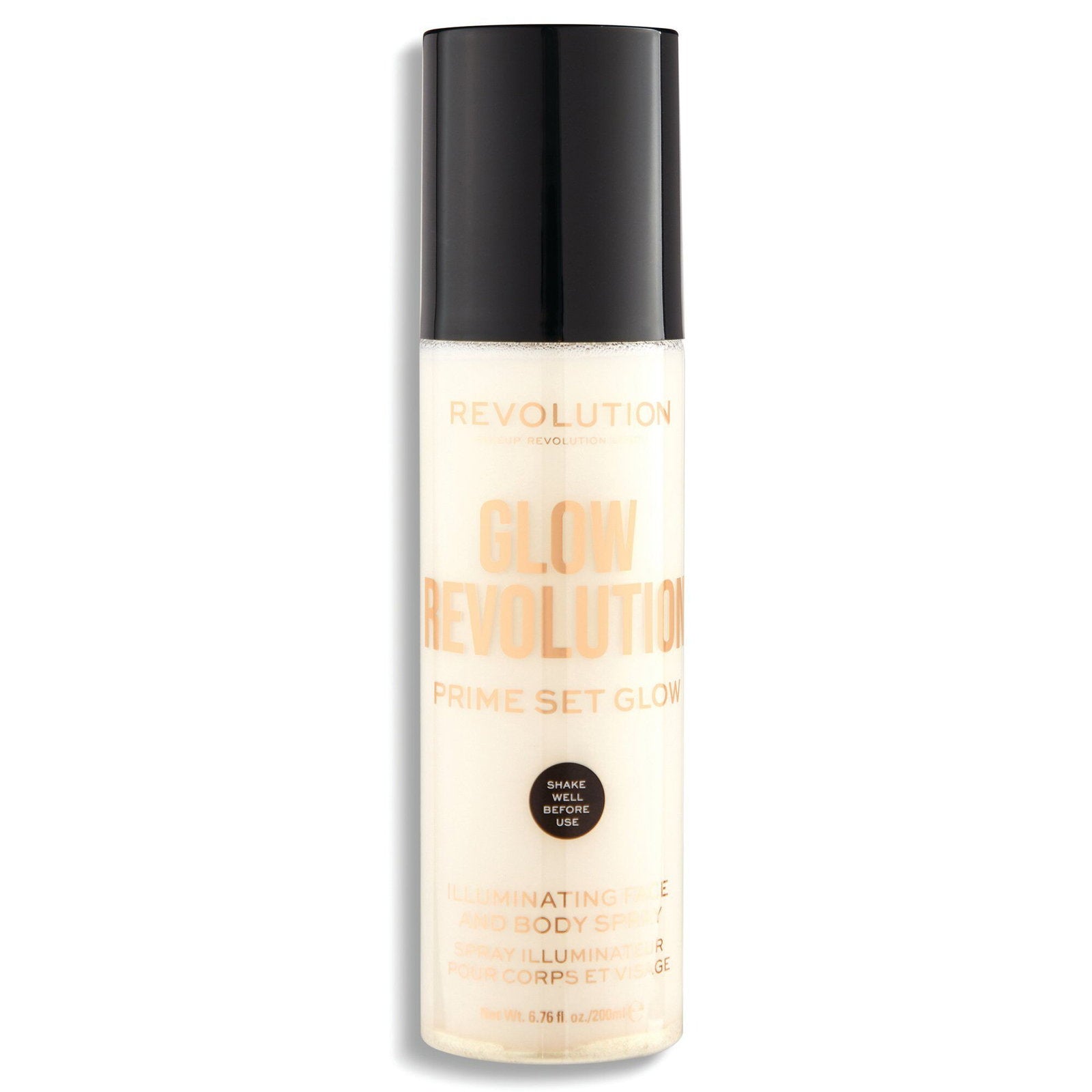 Makeup Revolution Makeup Revolution, Glow Revolution, Vegan, Erleuchtend, Spray, Für Gesicht & Körper, 200 ml Regular