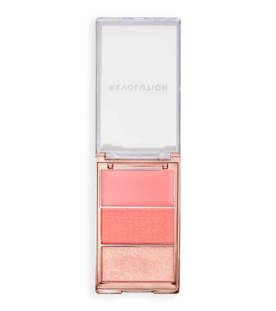 Makeup Revolution, Icon Blush, Vegan, Matt, Rouge-Highlighter-Palette, Authentic Peach, 11.5 g
