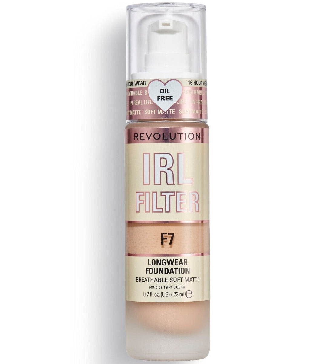 Makeup Revolution Makeup Revolution, IRL Filter, Ölfrei, Lange Tragedauer, Cremige Foundation, F7, 23 ml Regular