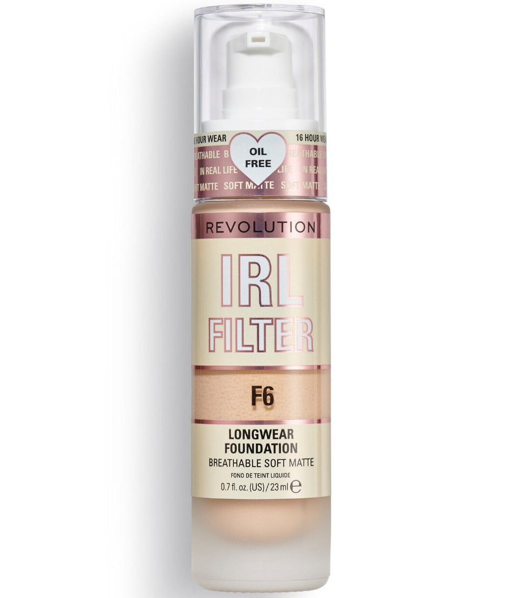 Makeup Revolution Makeup Revolution, IRL Filter, Ölfrei, Lange Tragedauer, Cremige Foundation, F6, 23 ml Regular