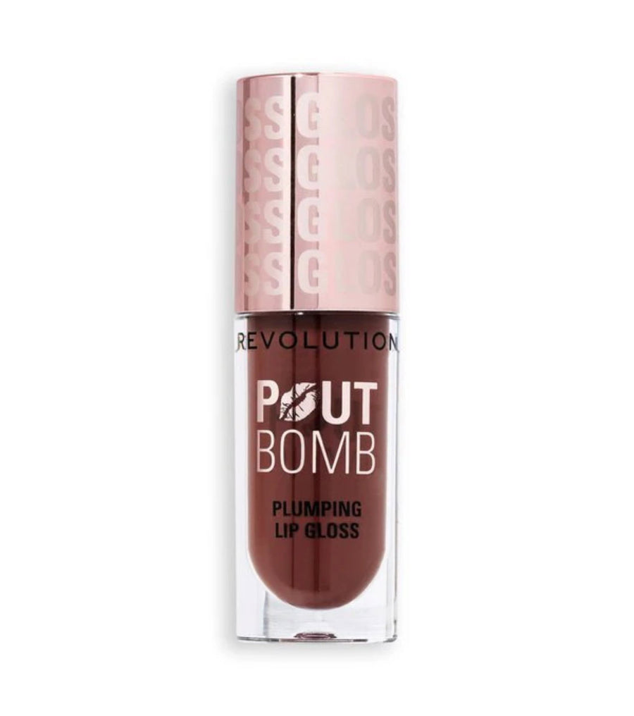 Makeup Revolution, Pout Bomb, Auffüllen, Lipgloss, Espresso Cool, 4.6 ml