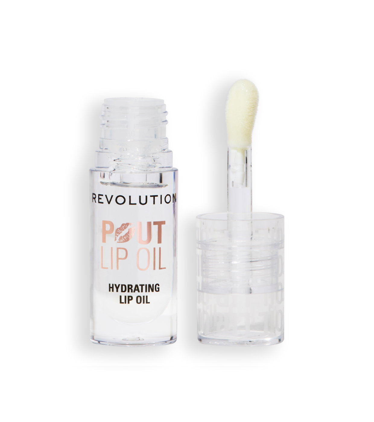 Makeup Revolution Makeup Revolution, Pout, Vegan, Glänzend, Lippenöl, Lychee Clear, 4 ml Regular