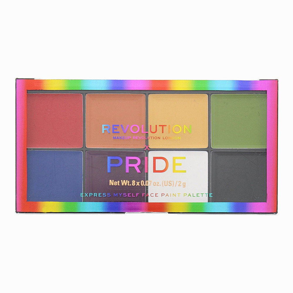 Makeup Revolution Makeup Revolution, Pride Express Myself, Gesichtspalette, 8 Schattierungen, 16 g Regular