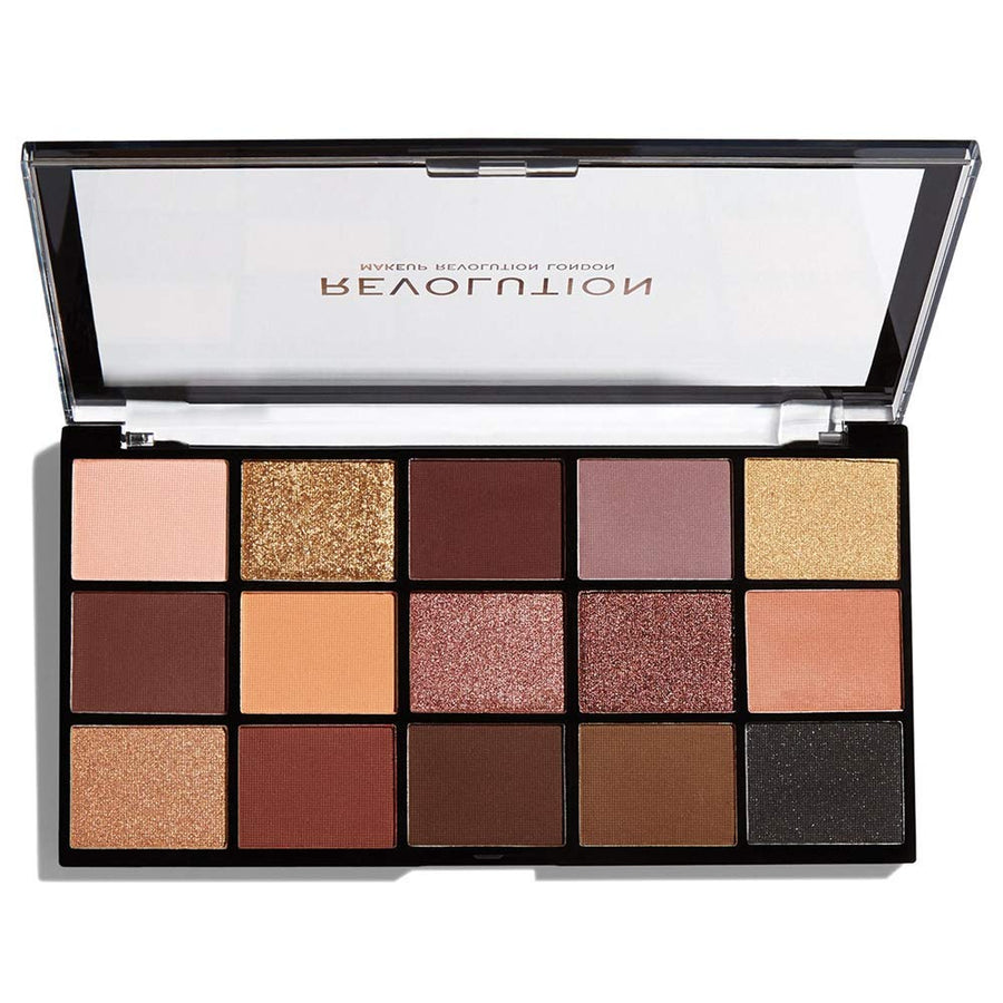 Makeup Revolution Makeup Revolution, The Reloaded, Lidschattenpalette, Samtrose, 15 Schattierungen, 16.5 g Regular