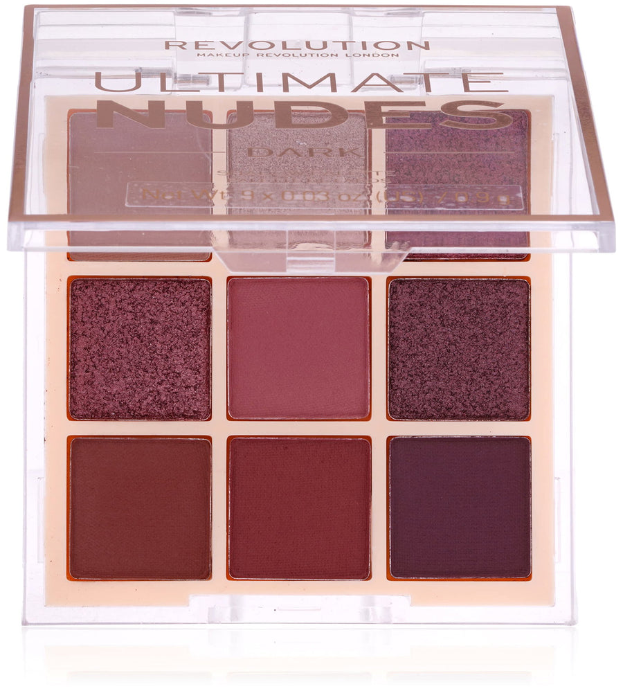 Makeup Revolution Makeup Revolution, Ultimate Nudes, Lidschattenpalette, Dunkel, 9 Schattierungen, 8.1 g Regular